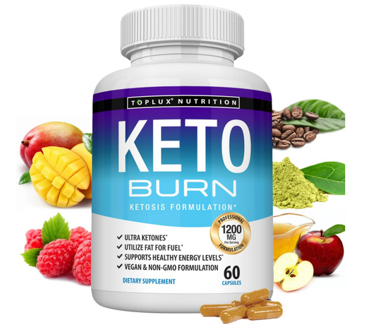 Keto Burn — Toplux Nutrition · 1200mg  Alivia la hinchazon y potencia tu dieta