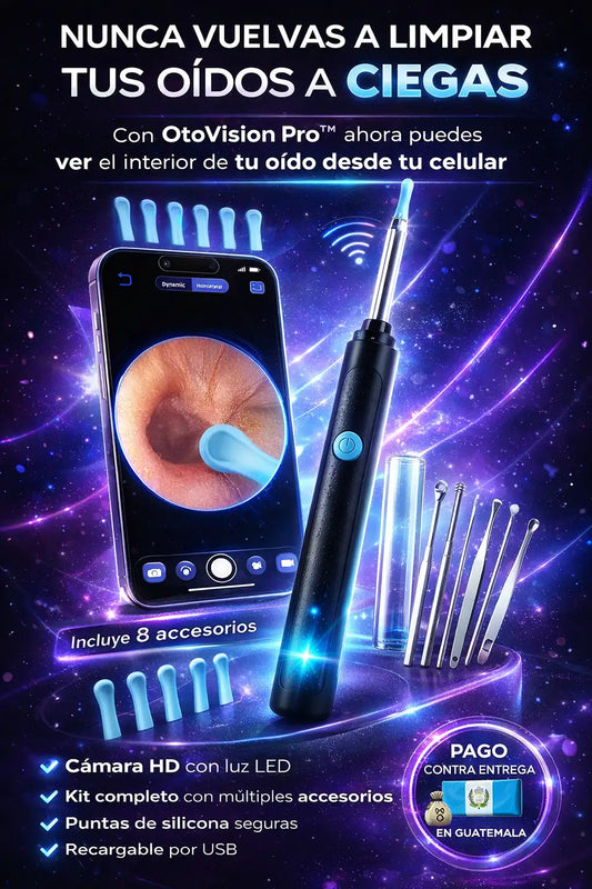 OtoVision Pro™ – Limpiador Inteligente de Oídos con Cámara HD
