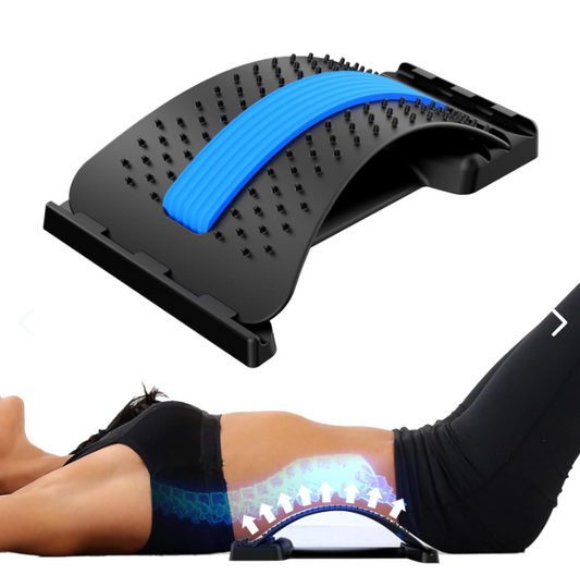 Estirador masajeador Lumbar con acupresión y corrector de postura