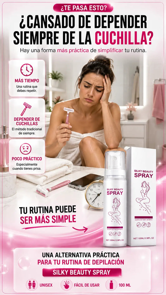Silky beauty  spray-Espuma depiladora instantanea